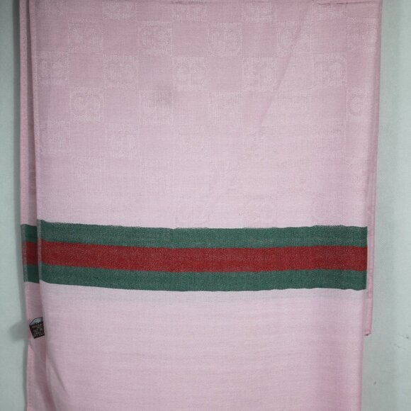 Authentic Gucci Wrap 35% Silk 65% Cashmere Stole Shawl Multicolor Used - Picture 3 of 8